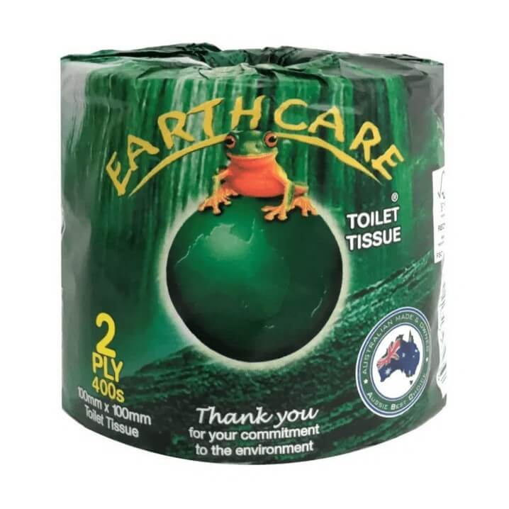 Earthcare 1ply 1000 Sheet Toilet Paper Rolls - Individually Wrapped, 100 Percent FSC Recycled Paper