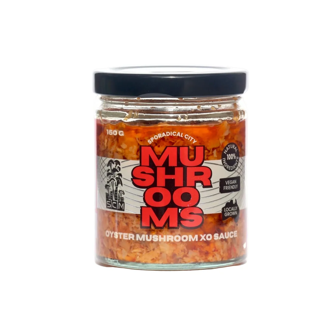 Umami Bomb OM XO Sauce 150g jar by Sporadical City Mushrooms.